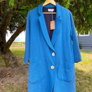 NWT Rujuta Sheth Barney trench coat indigo  XS